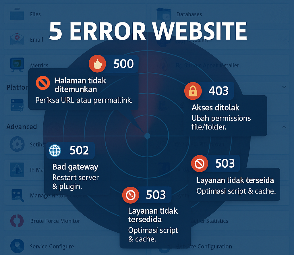 Error Website yang Paling Sering Terjadi