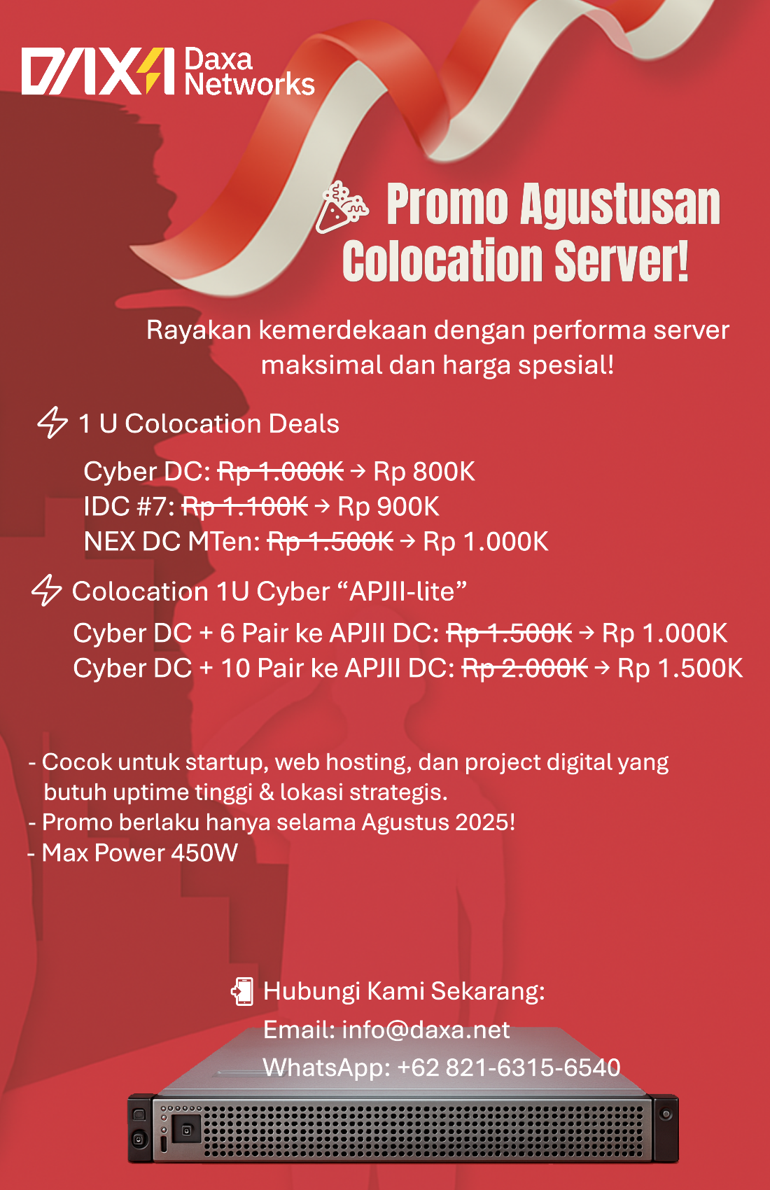 Promo Agustusan Colocation Server 1U